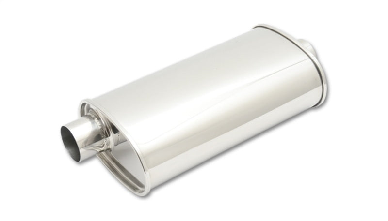 Vibrant StreetPower Oval Muffler (2.5" Inlet/Outlet Offset-Center)