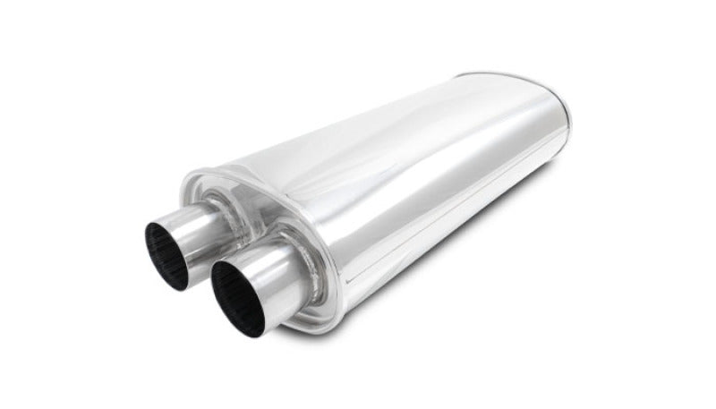 Vibrant Streetpower Oval Muffler (2.50" Dual Inlet/Outlet)