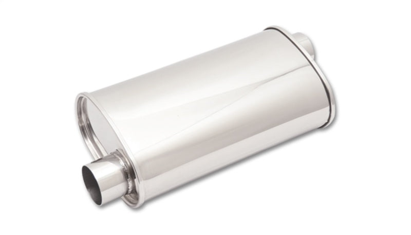 Vibrant StreetPower Oval Muffler (2.5" Inlet/Outlet Offset-Offset)