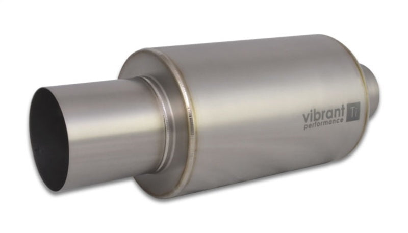 Vibrant Titanium Muffler w/Straight Cut Natural Tip 3" Inlet/Outlet